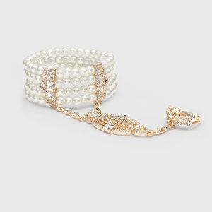 Multi-Layered Crystal Beaded Pearl Bracelet